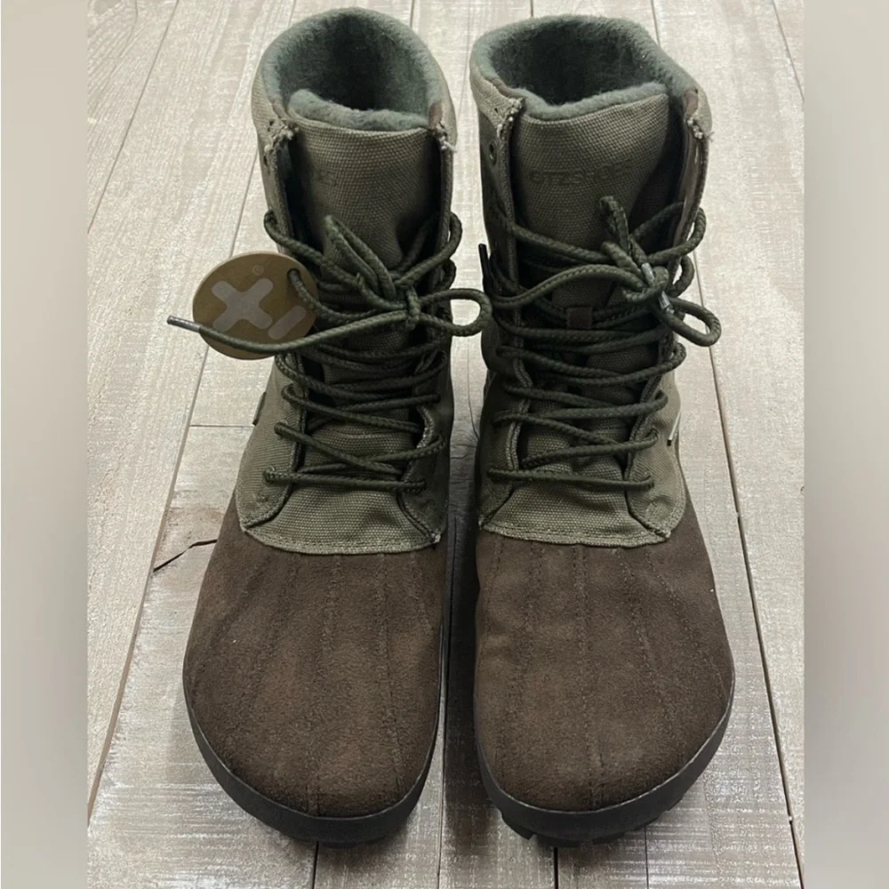 OTZ Conody Leather Lace Up Boots In Beef/Broccoli